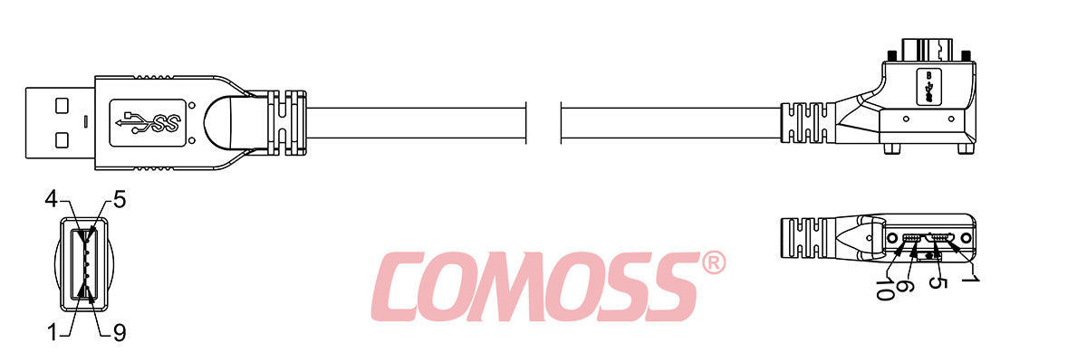 USB3C-A/1-CR2S/RA-_M-HF(Black,OD7.0)