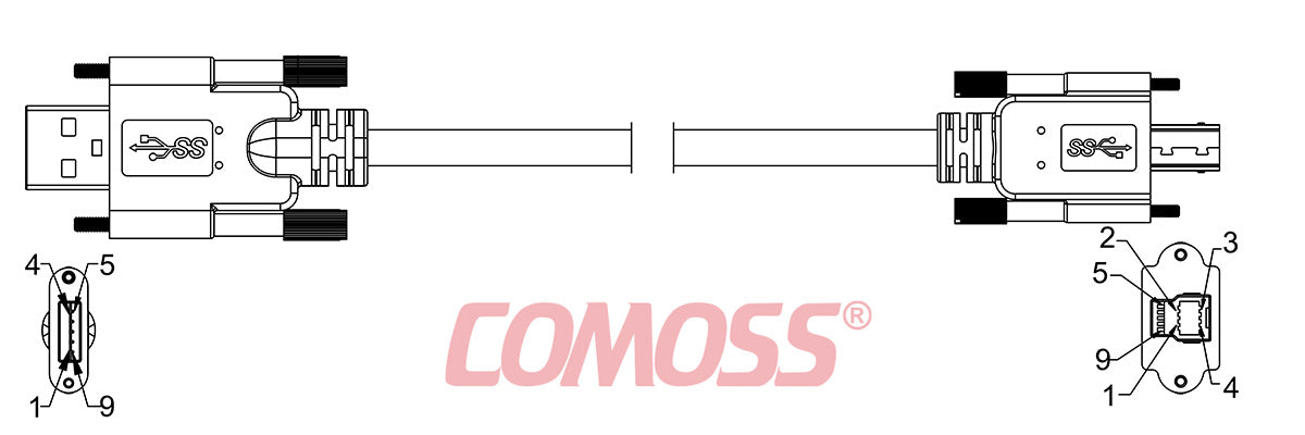 USB3C-AS/1-BS/1-_M-HF(Black,OD7.0)