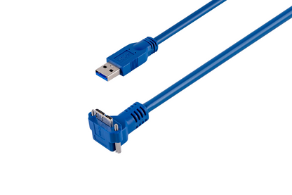 USB3.2 ACC/Type-A to Micro-B Down Angled with Screwlock