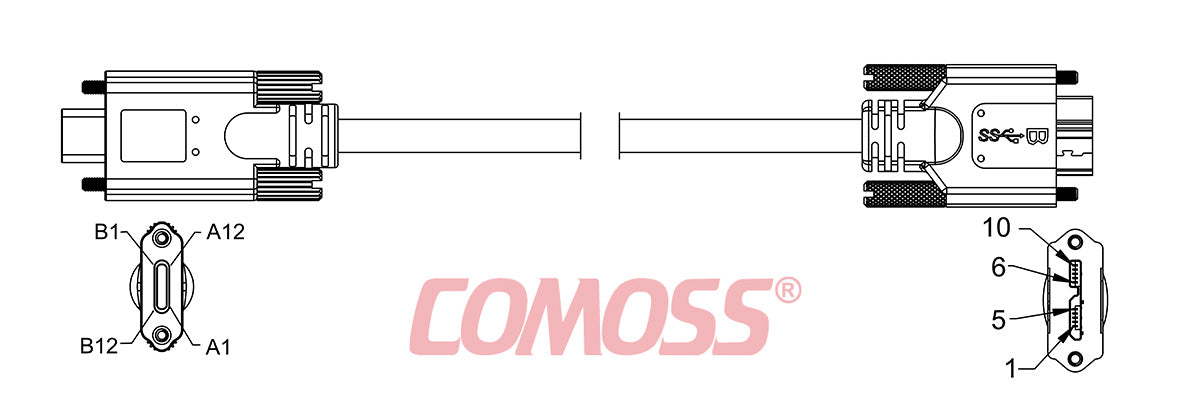 USB3.2C-TCS/1-CS/1-_M(Black,OD5.0)